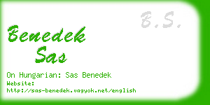 benedek sas business card